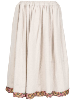 

Contrasting-trim pleated skirt, Comme des Garçons TAO Contrasting-trim pleated skirt