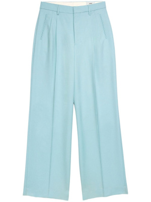 

Pleated long-length wool trousers, AMI Paris Pleated long-length wool trousers