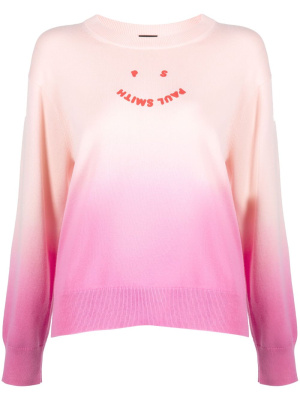 

Logo-embroidery ombré-effect jumper, PS Paul Smith Logo-embroidery ombré-effect jumper