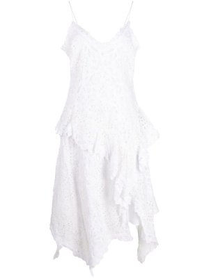 

Battenberg-lace linen asymmetric dress, Polo Ralph Lauren Battenberg-lace linen asymmetric dress