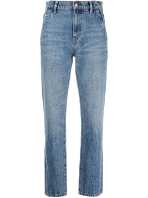 

Logo-patch cropped jeans, Alexander Wang Logo-patch cropped jeans