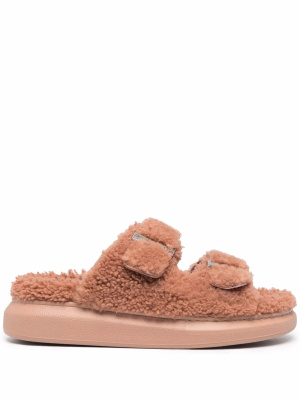 

Faux shearing sandals, Alexander McQueen Faux shearing sandals