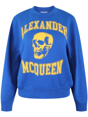 

Skull-print crew-neck sweatshirt, Alexander McQueen Skull-print crew-neck sweatshirt