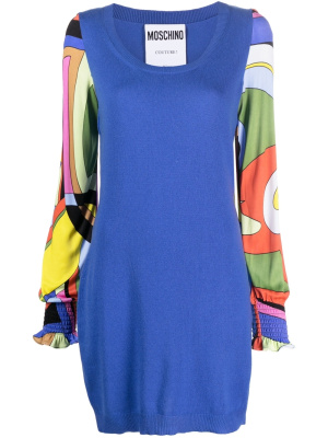 

Contrasting-sleeves knitted dress, Moschino Contrasting-sleeves knitted dress