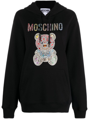 

Teddy Bear-motif cotton hoodie, Moschino Teddy Bear-motif cotton hoodie