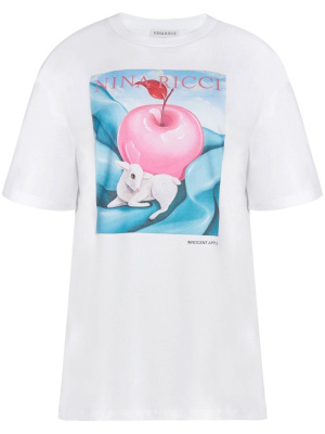 

Apple-print cotton T-shirt, Nina Ricci Apple-print cotton T-shirt