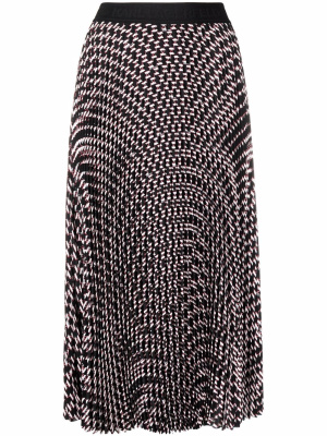 

Monogram-print pleated skirt, Karl Lagerfeld Monogram-print pleated skirt