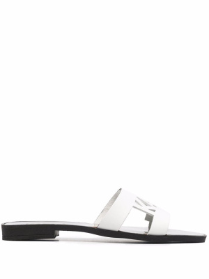 

Skoot II Karl Kut-out flat slides, Karl Lagerfeld Skoot II Karl Kut-out flat slides