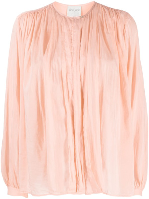

Gathered cotton-blend blouse, Forte Forte Gathered cotton-blend blouse