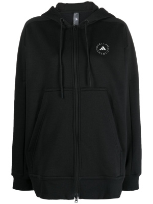 

Logo-print zip-up hoodie, Adidas by Stella McCartney Logo-print zip-up hoodie