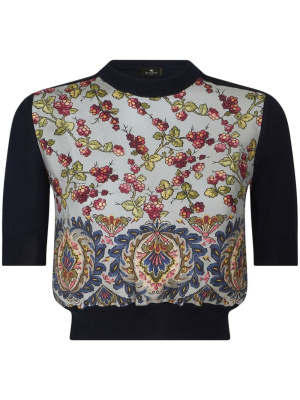 

Grape-print cotton-blend jumper, ETRO Grape-print cotton-blend jumper