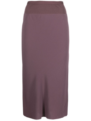 

Elasticated-waist midi skirt, Rick Owens Elasticated-waist midi skirt