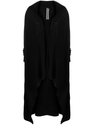 

Open-front long cardi-coat, Rick Owens Open-front long cardi-coat