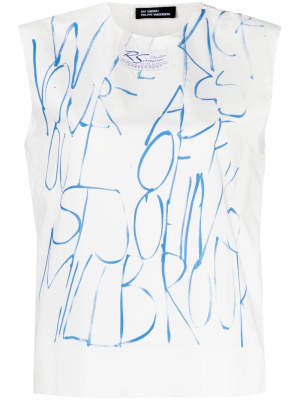 

Graphic-print tank top, Raf Simons Graphic-print tank top