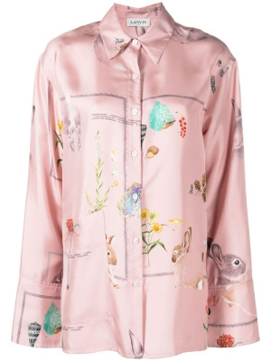 

Nature-print silk shirt, Lanvin Nature-print silk shirt