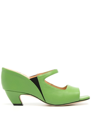 

Two-tone open-toe pumps, Maison Mihara Yasuhiro Two-tone open-toe pumps