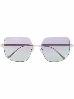 

Geometric-frame gradient-lense sunglasses, Cartier Eyewear Geometric-frame gradient-lense sunglasses