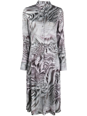 

Optical-print shirt dress, Diesel Optical-print shirt dress