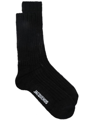 

Logo-print ribbed socks, Jacquemus Logo-print ribbed socks