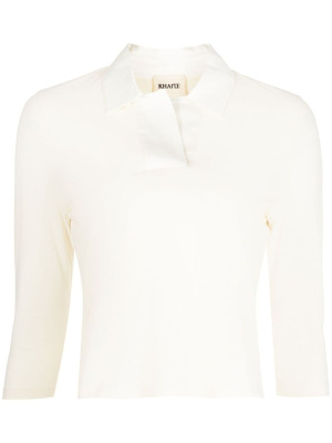

Three-quarter sleeves polo shirt, KHAITE Three-quarter sleeves polo shirt