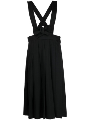 

Bow-detail pleated pinafore dress, Comme Des Garçons Girl Bow-detail pleated pinafore dress