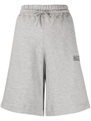 

Embroidered logo track shorts, GANNI Embroidered logo track shorts