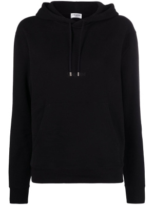 

Logo-print drawstring hoodie, Saint Laurent Logo-print drawstring hoodie