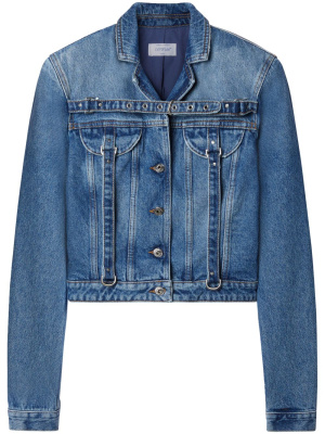 

Belt-detailed denim jacket, Off-White Belt-detailed denim jacket