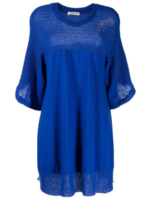 

Panelled ribbed-knit short dress, Undercover Panelled ribbed-knit short dress