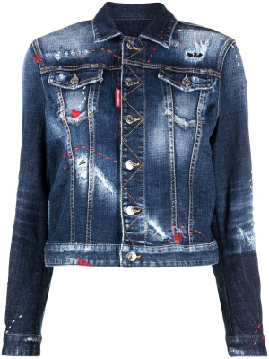

Distressed-finish denim jacket, Dsquared2 Distressed-finish denim jacket