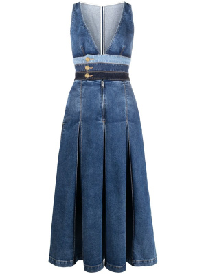 

Inverted-pleat denim dress, Dsquared2 Inverted-pleat denim dress