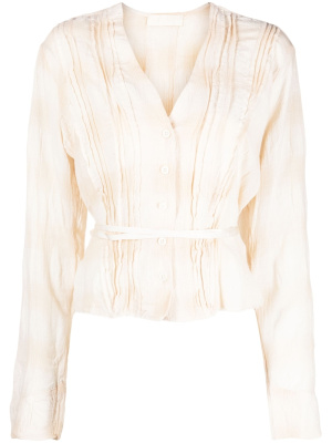 

V-neck pleated blouse, OUR LEGACY V-neck pleated blouse