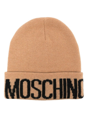 

Intarsia-knit logo beanie, Moschino Intarsia-knit logo beanie