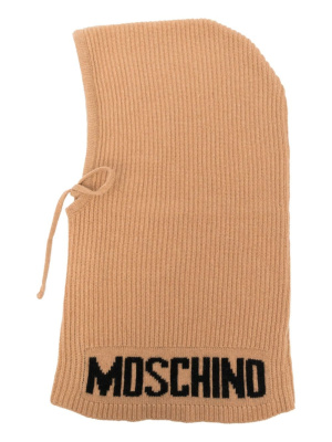 

Intarsia-knit ribbed balaclava, Moschino Intarsia-knit ribbed balaclava