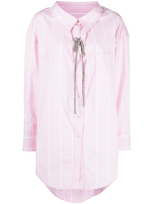

Crystal-embellished striped shirt, Alexander Wang Crystal-embellished striped shirt