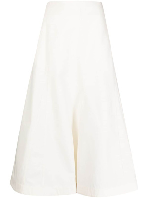 

High-rise cotton A-Line skirt, Jil Sander High-rise cotton A-Line skirt
