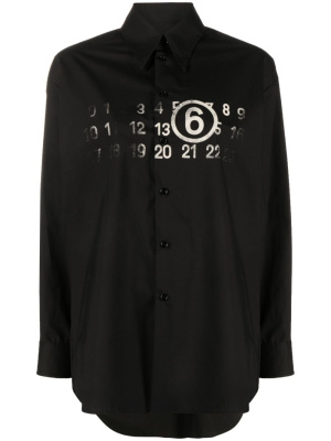 

Numbers-print cotton shirt, MM6 Maison Margiela Numbers-print cotton shirt