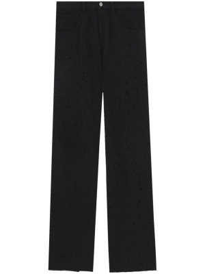 

Logo-patch high-waist trousers, MM6 Maison Margiela Logo-patch high-waist trousers