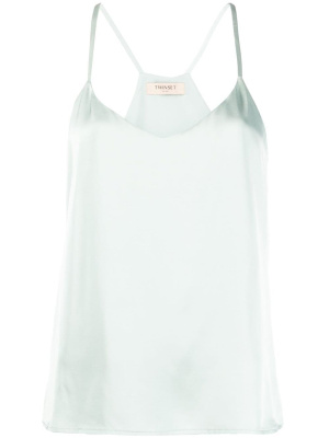 

Logo-plaque satin top, TWINSET Logo-plaque satin top