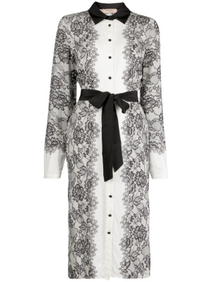 

Lace-print buttoned midi dress, TWINSET Lace-print buttoned midi dress