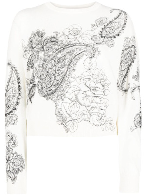 

Paisley-print crew-neck sweatshirt, TWINSET Paisley-print crew-neck sweatshirt