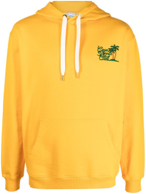 

Logo-embroidered cotton hoodie, Casablanca Logo-embroidered cotton hoodie