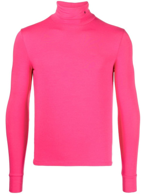 

Hand-print turtleneck top, Raf Simons Hand-print turtleneck top