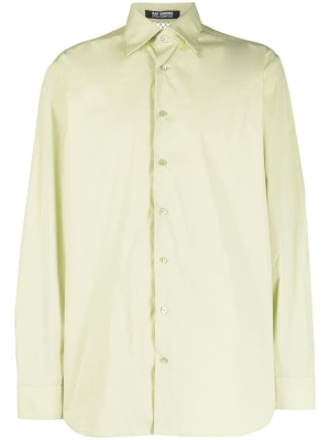 

Mesh-panel cotton shirt, Raf Simons Mesh-panel cotton shirt