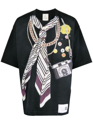 

Graphic-print short-sleeve T-shirt, Maison Mihara Yasuhiro Graphic-print short-sleeve T-shirt