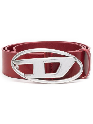 

Logo-lettering leather belt, Diesel Logo-lettering leather belt