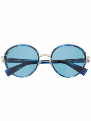 

Logo-engraved logo sunglasses, Balmain Eyewear Logo-engraved logo sunglasses