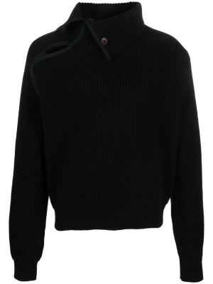 

Asymmetric ribbed-knit jumper, Jacquemus Asymmetric ribbed-knit jumper