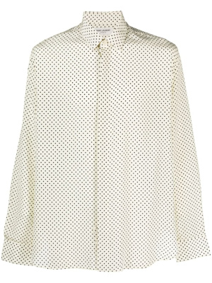

Polka-dot print silk shirt, Saint Laurent Polka-dot print silk shirt