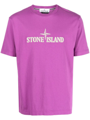 

Logo-print short-sleeved T-shirt, Stone Island Logo-print short-sleeved T-shirt